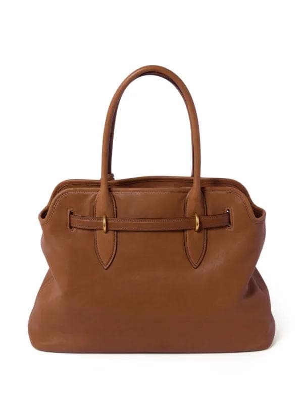 Classic Brown Leather Handbag